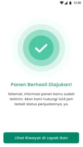 panen berhasil diajukan