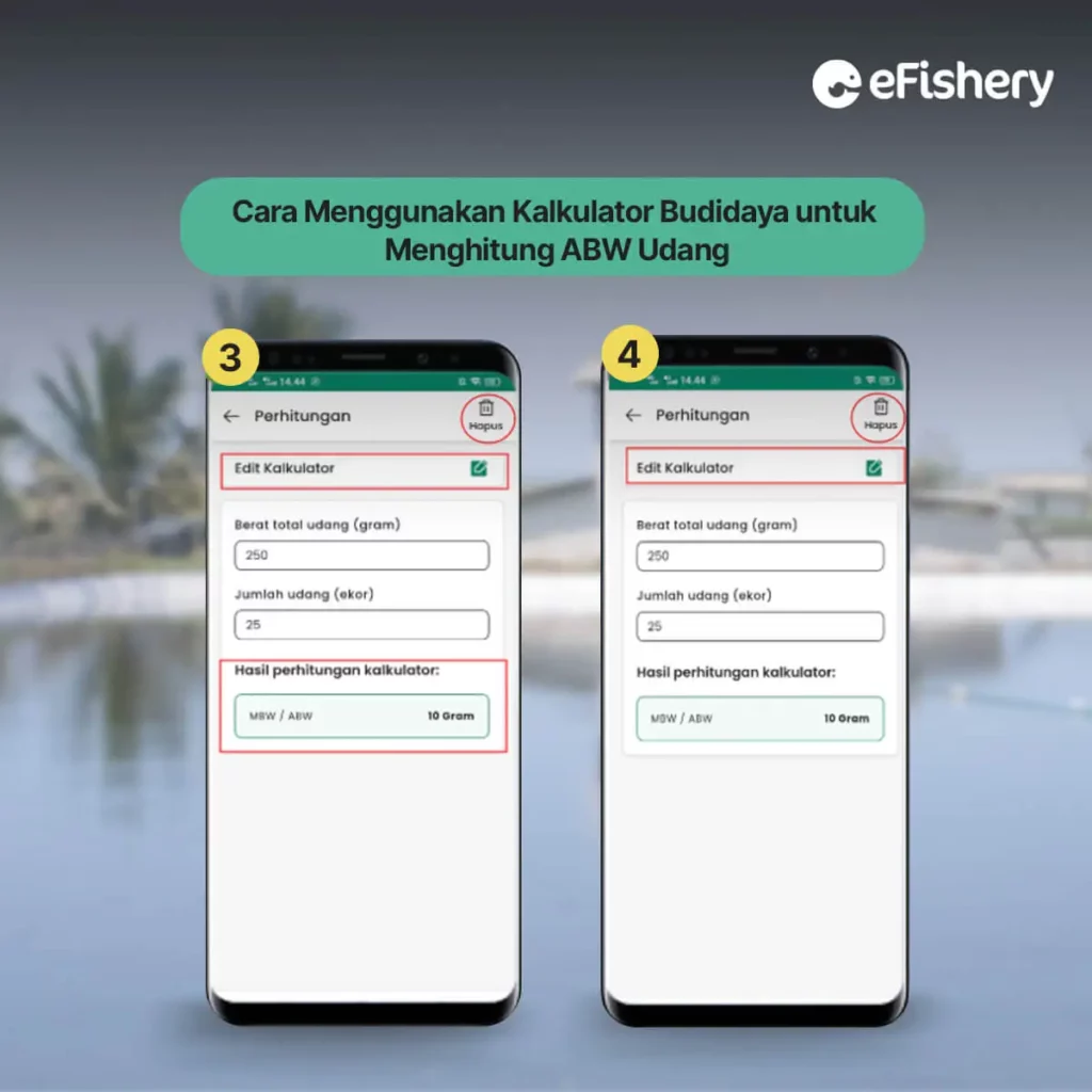 cara menghitung abw udang dengan kalkulator budidaya 2