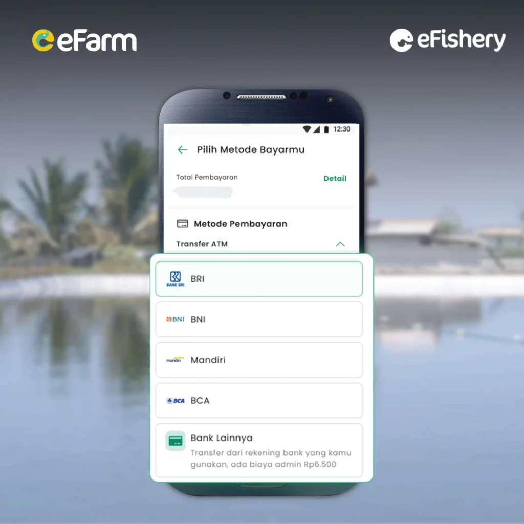 memilih bank untuk pembayaran di toko budidaya efarm