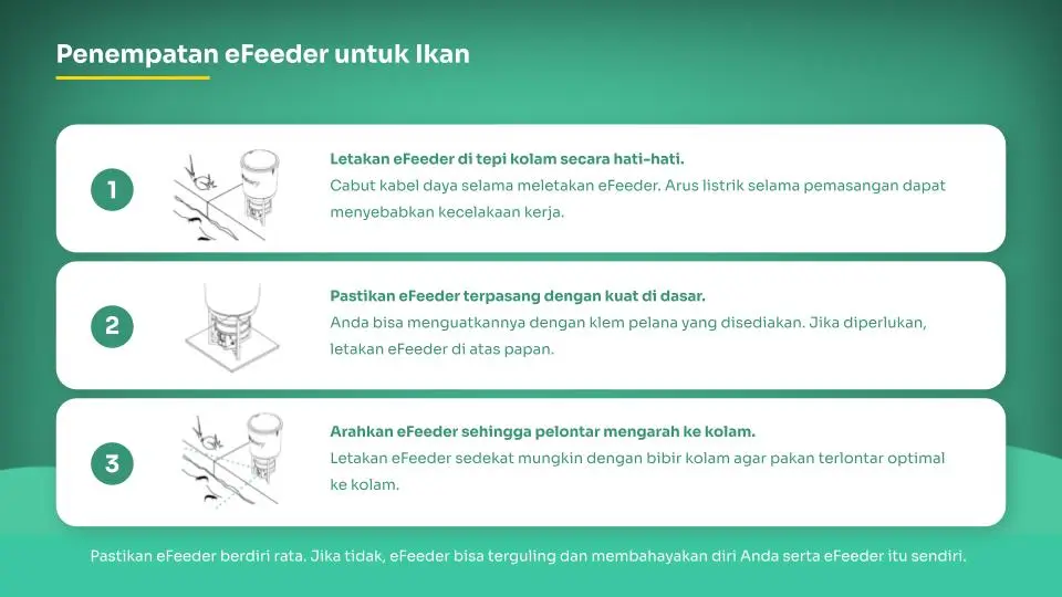 penempatan untuk efeeder ikan