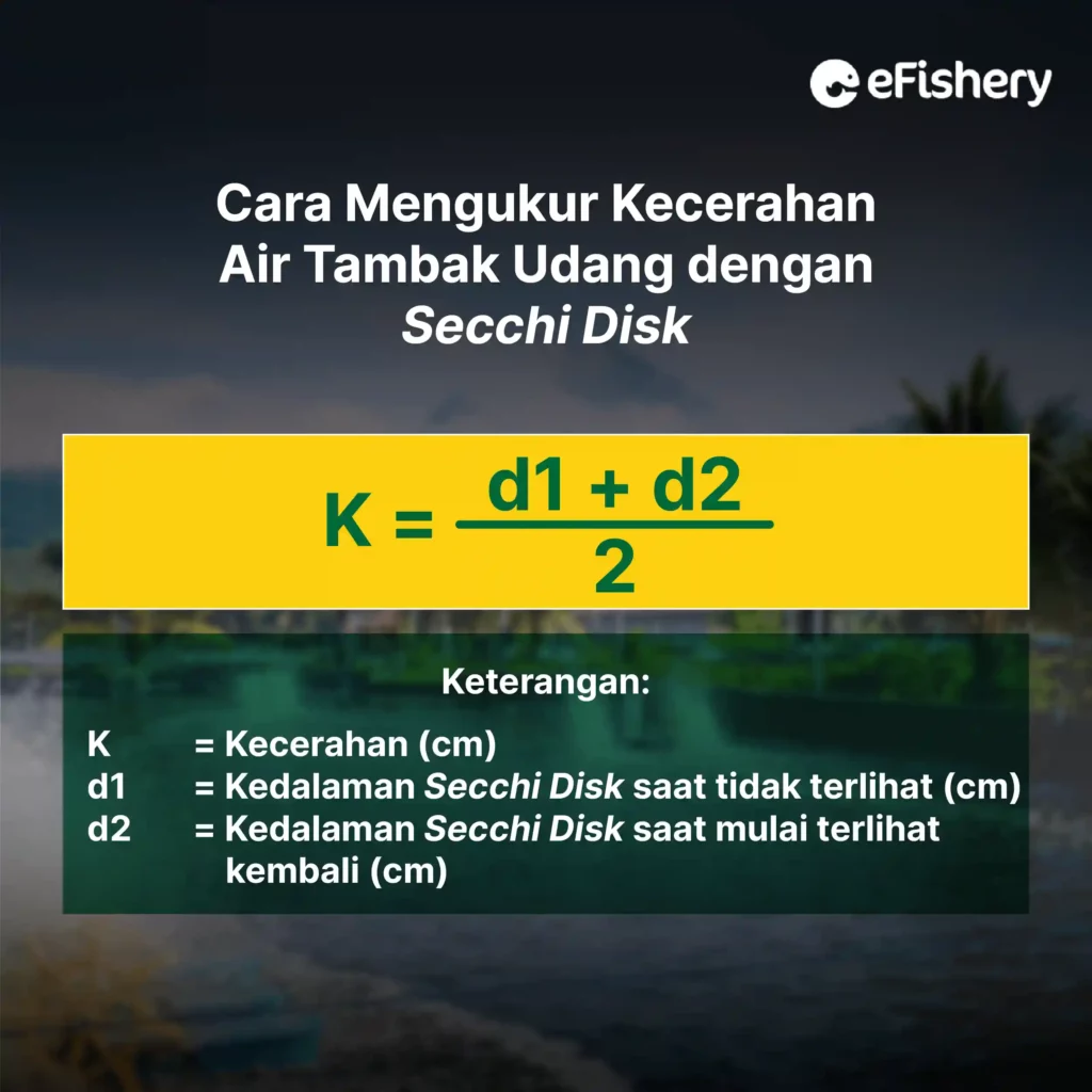 rumus cara mengukur kecerahan air tambak dengan secchi disk