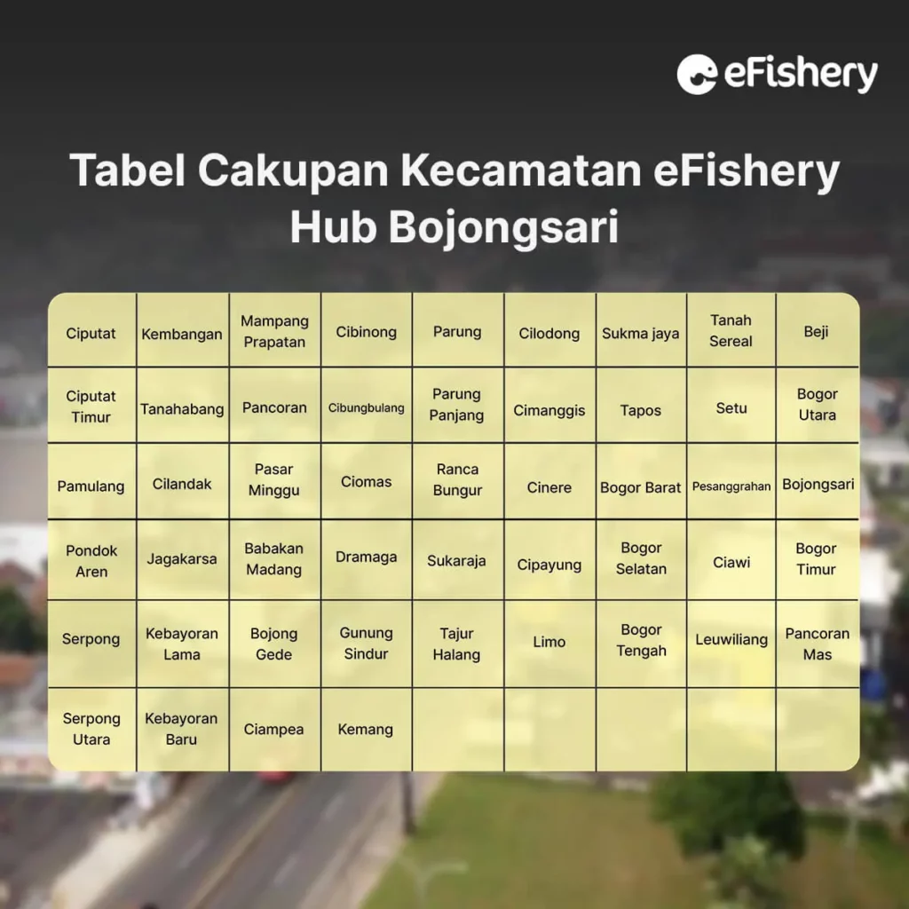 cakupan efishery hub bojongsari