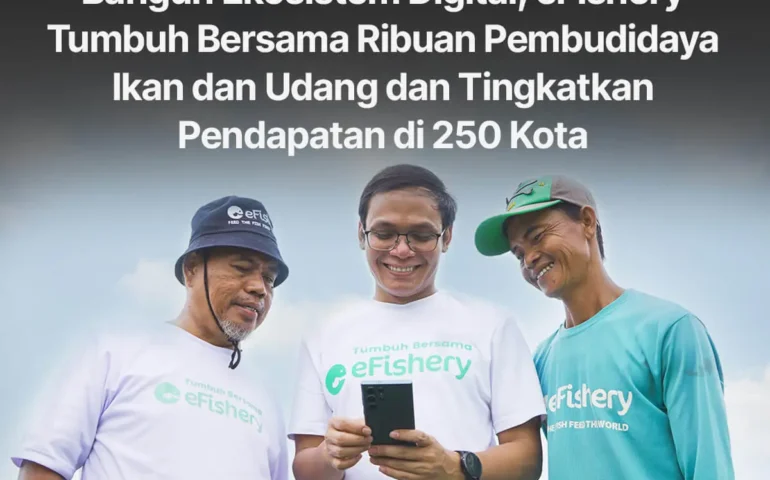 efishery tumbuh bersama ribuan pembudidaya ikan udang