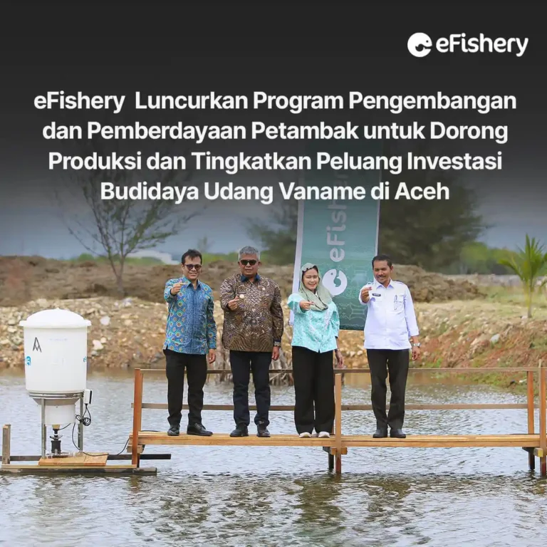 efishery luncurkan program pengembangan dan pemberdayaan petambak untuk dorong produksi dan tingkatkan peluang investasi budidaya udang vaname di aceh